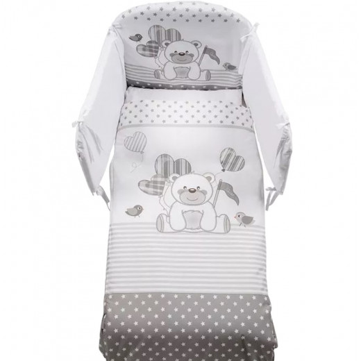 Italbaby Bed Set Pony Hello , Grey Color