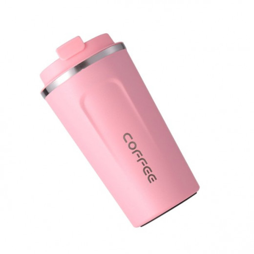 Stainless Steel Coffee Mug, Pink Color