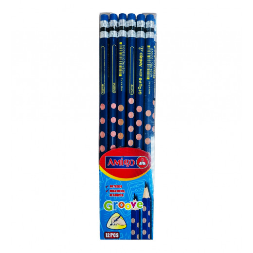 Amigo Groove Slim Pencils, 12 pieces