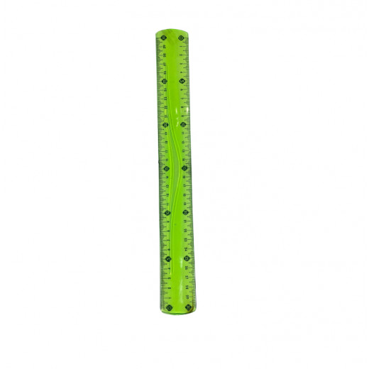 Flexible Ruler, Green Color, 30 Cm