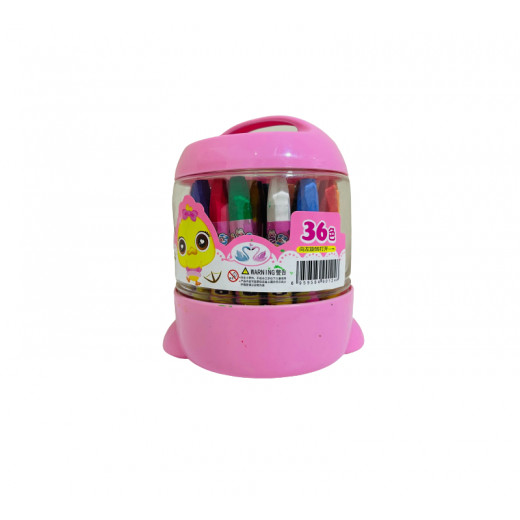 Wax Colors Pocket, Pink Color, 36 Colors