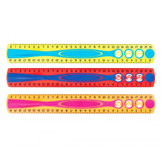 Maped Kidy Grip Ruler, Assorted Color, 30 Cm