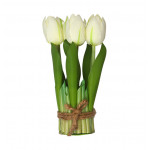 Tulip Plastic Flowers, White color