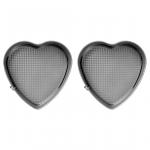 Patisse Tefal Heart Mould Side Lock, Silver Color, 12 Cm, 2 Pieces