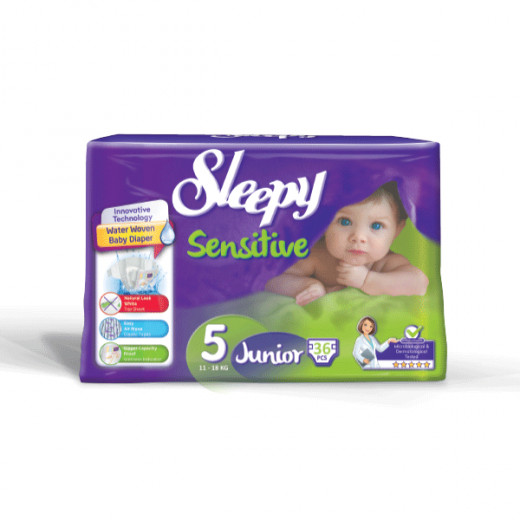 Sleepy Junior Packing #5, 36 diapers, 13-20 kg, ​1 Pack