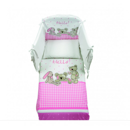 Italbaby Bed Set Pony Hello, Light Purple Color