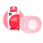 Tommee Tippee Feeding Plates, Pack of 3, Pink