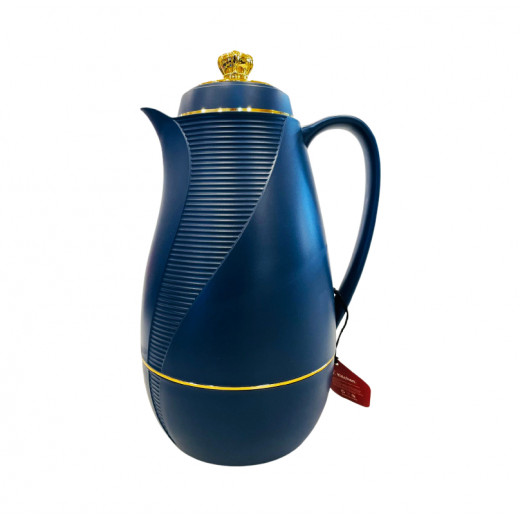 Vacuum Flask, Navy Blue Color, 1 Liter