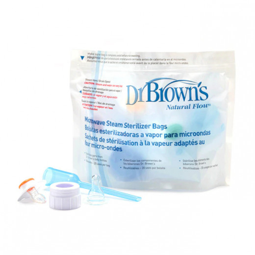 Dr. Brown's Microwave Steam Sterilizer Bags,5 Bag