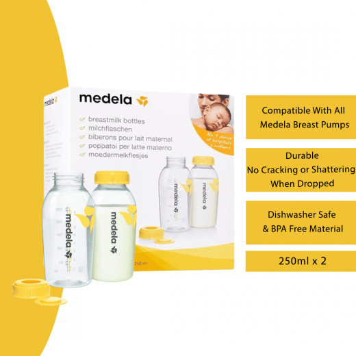 Medela Breastmilk Storage Bottles 8oz (250ml) X2