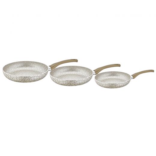 Papilla Fry Pan Set, Beige Color, 20x24x28 Cm, 3 Pieces