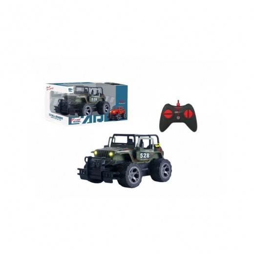 4 Wheels Car For Off Road Ways, Jeep Design, Green Color