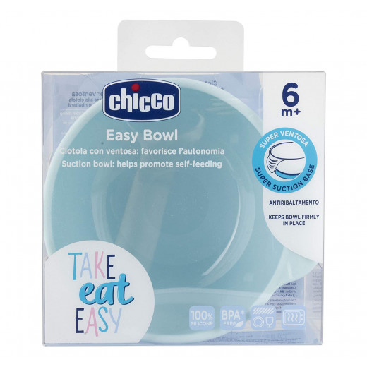 Chicco Silicone Suction Bowl, Blue Color, +6 Months