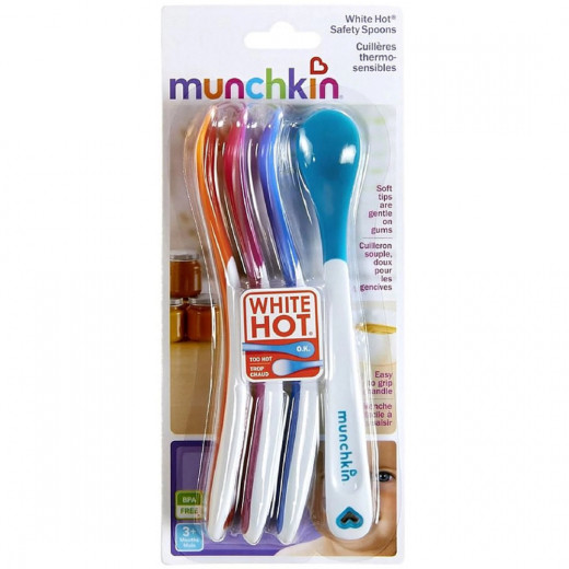 Munchkin White Hot Safety Spoons - 4 ملاعق