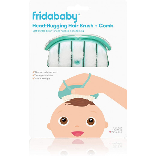 FridaBaby Infant Hairbrush + Comb With Case