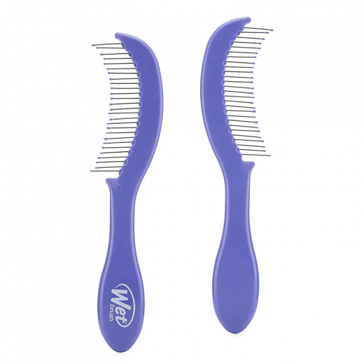 Wet Brush Custom Care Slim Detangling Comb, Purple Color