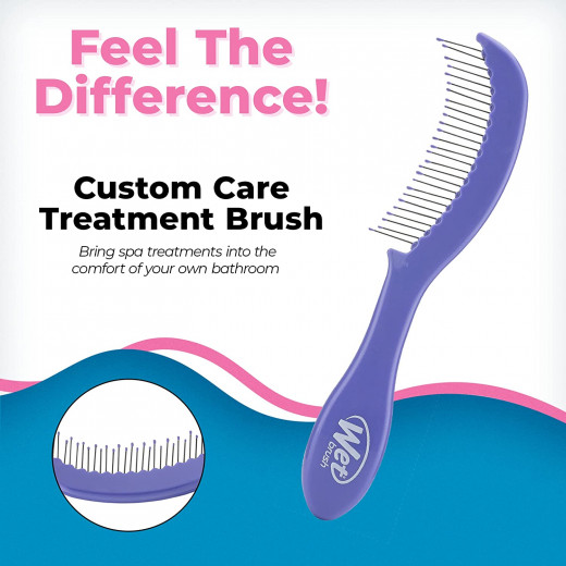 Wet Brush Custom Care Slim Detangling Comb, Purple Color