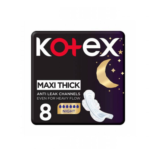 Kotex Feminine Pads Maxi Night, 8 Pads