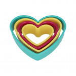 Metaltex Heart Shape Plastic Cookies Cutter, 10X9 Cm, 4 Pieces