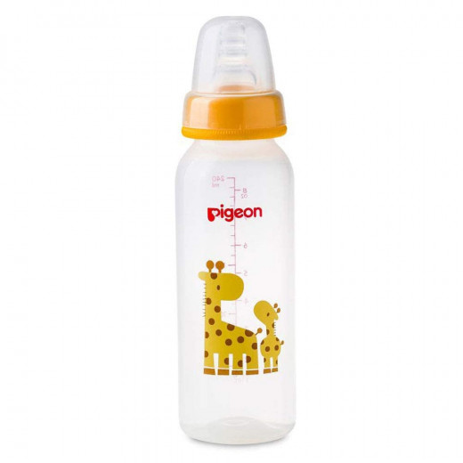 Pigeon Decorated Bottle - (Slim Neck) 120 ml - Orange