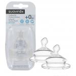 Suavinex Wide Neck Silicone Round Tip Bottle Nipple, 3 Modes