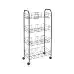 Metaltex 4 Tier Rolling Cart, 41 X 23 X 84 Cm