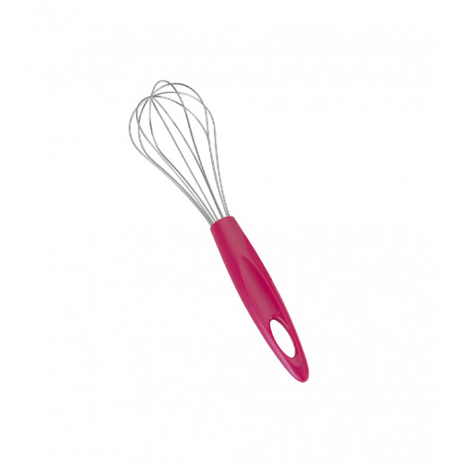 Metaltex Mix Whisk With Plastic Handle, Fuchsia Color, 25 Cm