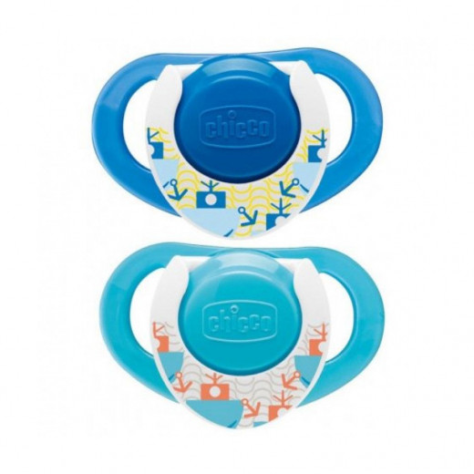 Chicco Physio Compact Blue (12M+) Silicone 2 Pieces