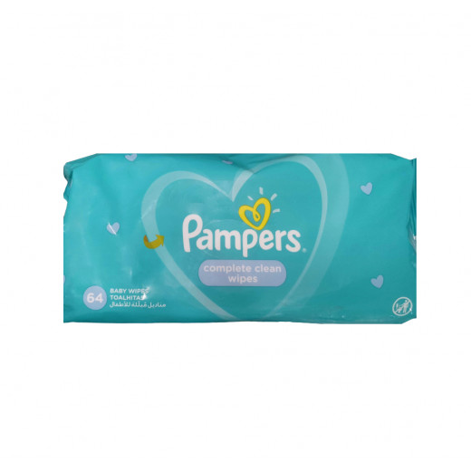 Pampers Complete Clean Baby Wipes, 64 Pieces