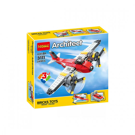 Architect 3in1 Building Blocks Bricks, 241 Pieces