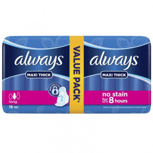 Always - Maxi Thick Long 18 Pads up to 8 Hours