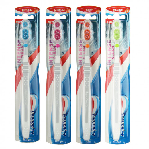 Aquafresh Intense Clean Medium Toothbrush, Assorted Colors