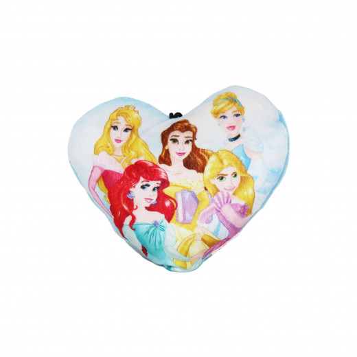 Disney Princess Kids Plush Pillow with Hook, Heart Design, Blue Color