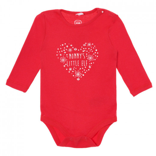 Cool Club Baby Kicks And Bodysuit Set, Red And Grey Color