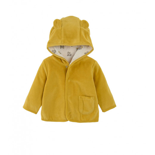 Cool Club Fleece Hooded Jacket, Yellow Color