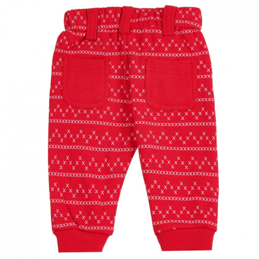 Cool Club Baby Sport Suit, Christmas Pattern, Grey & Red Color