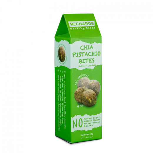 Recharge Healthy Bites Chia Pistachio, 40 Gram