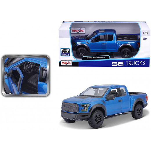 Maisto 1:24 Ford Raptor Truck, Blue Color