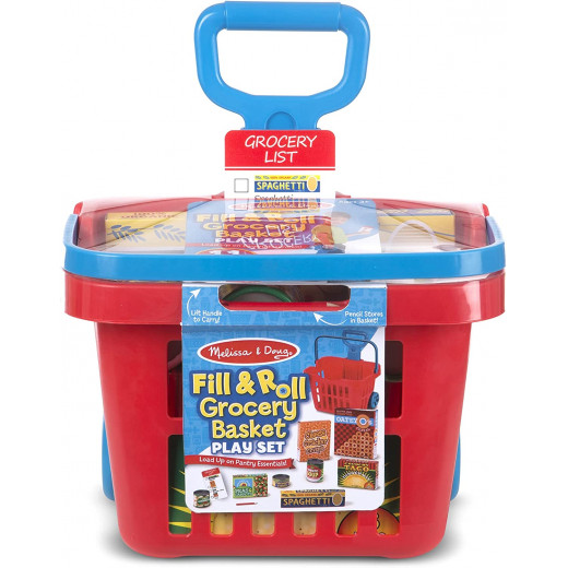 Melissa & Doug Fill and Roll Grocery Basket Play Set