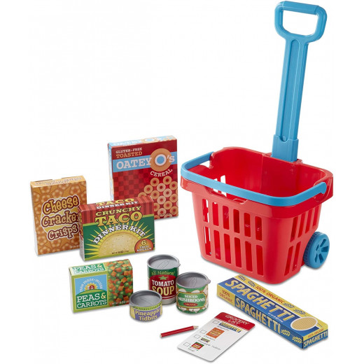 Melissa & Doug Fill and Roll Grocery Basket Play Set