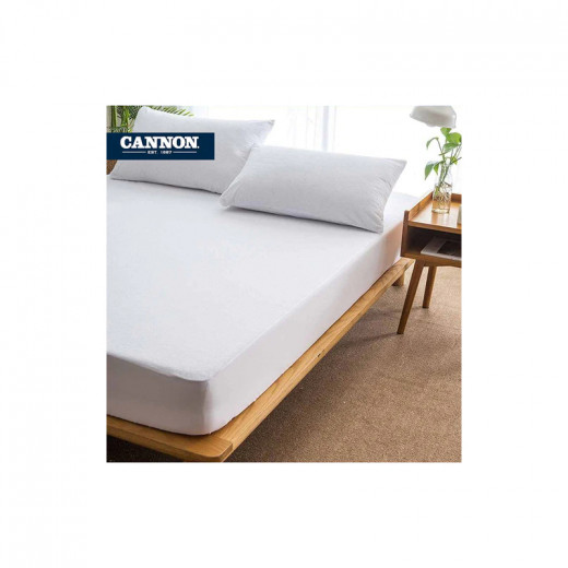 Cannon Matress Protector Jersey, White Color, Size 120x200