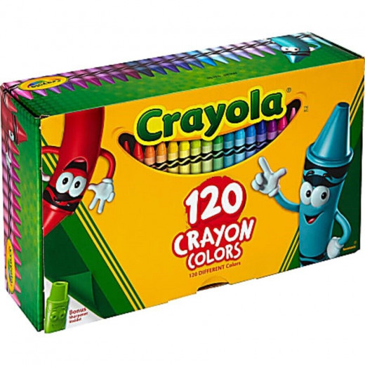 Crayola Crayons 120 Color + Crayons Sharpener