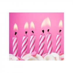 Armn Birthday Candles, Pink Color, 20 Pieces