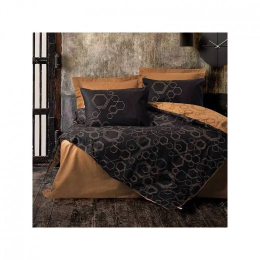 Nova Home Dawn Duvet Cover, King/Super King, Black Color ,4 Pieces