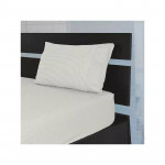 Cannon Dots & Stripes Fitted Sheet Set - Poly Cotton, Ivory Color, Twin Size