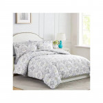 Nova Home "Vienna" Double-Face Printed Comforter, Grey Color, King/Super King, 6 Pieces