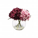 Nova Home "Hydrangea" Artificial Flower Arrangement, Purple Color, 23 Cm