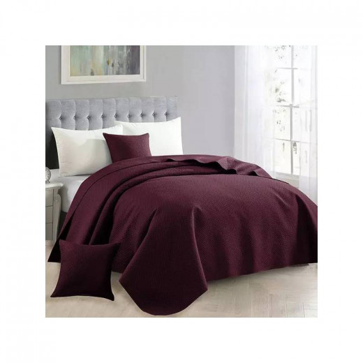 Nova Home "Dimension" Coverlet, Burgandy Color, Twin Size