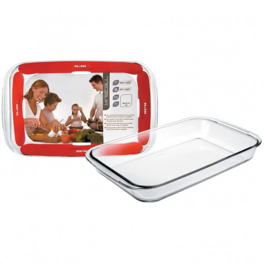 Ibili Rectangular Glass Tray, 34*21cm