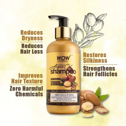 Wow Skin Science Argan Oil Shampoo, 300ml